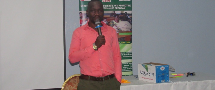 Dr. Patrick Byakagaba, the newly elected chairperson of Uganda Forest Working Group (UFWG) addressing members during the Annual General Meeting that took place on 12th March 2020 at Imperial Royale Hotel in Kampala